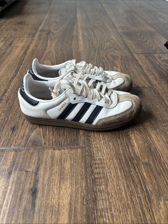 adidas Other - adidas Samba Retro White with Black Stripes and Brown Gum Sole